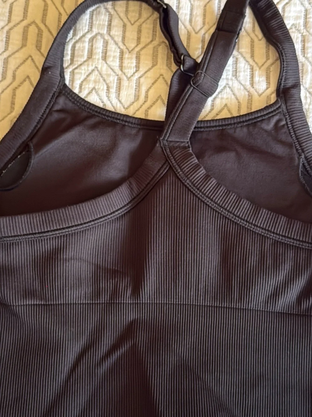 ALO Yoga Black Ribbed Longline Sports Bra